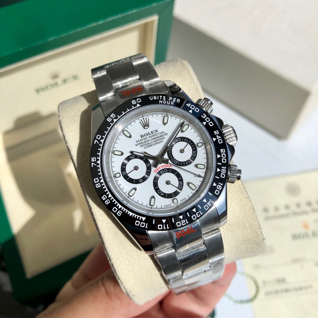 Rolex Daytona Chronograph Luxury Watch, 40mm Stainless Steel Case, Caliber 4130 Movement, Stainless Steel Oyster Bracelet