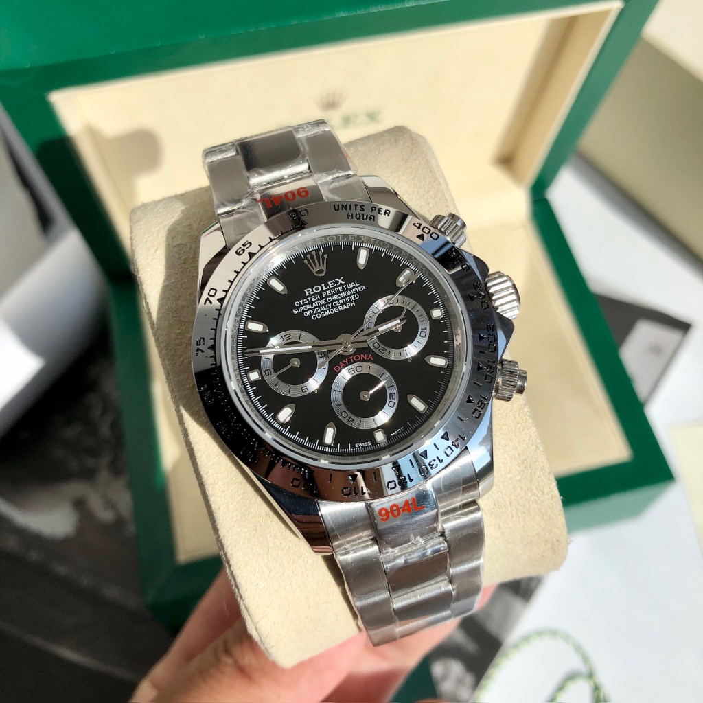 Rolex Daytona Chronograph Luxury Watch, 40mm Stainless Steel Case, Caliber 4130 Movement, Stainless Steel Oyster Bracelet