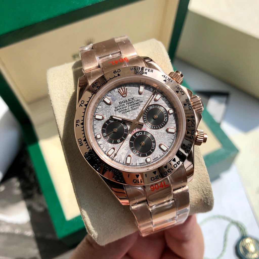 Rolex Daytona Chronograph Luxury Watch, 40mm Everose Gold Case, Caliber 4130 Movement, Everose Gold Oyster Bracelet