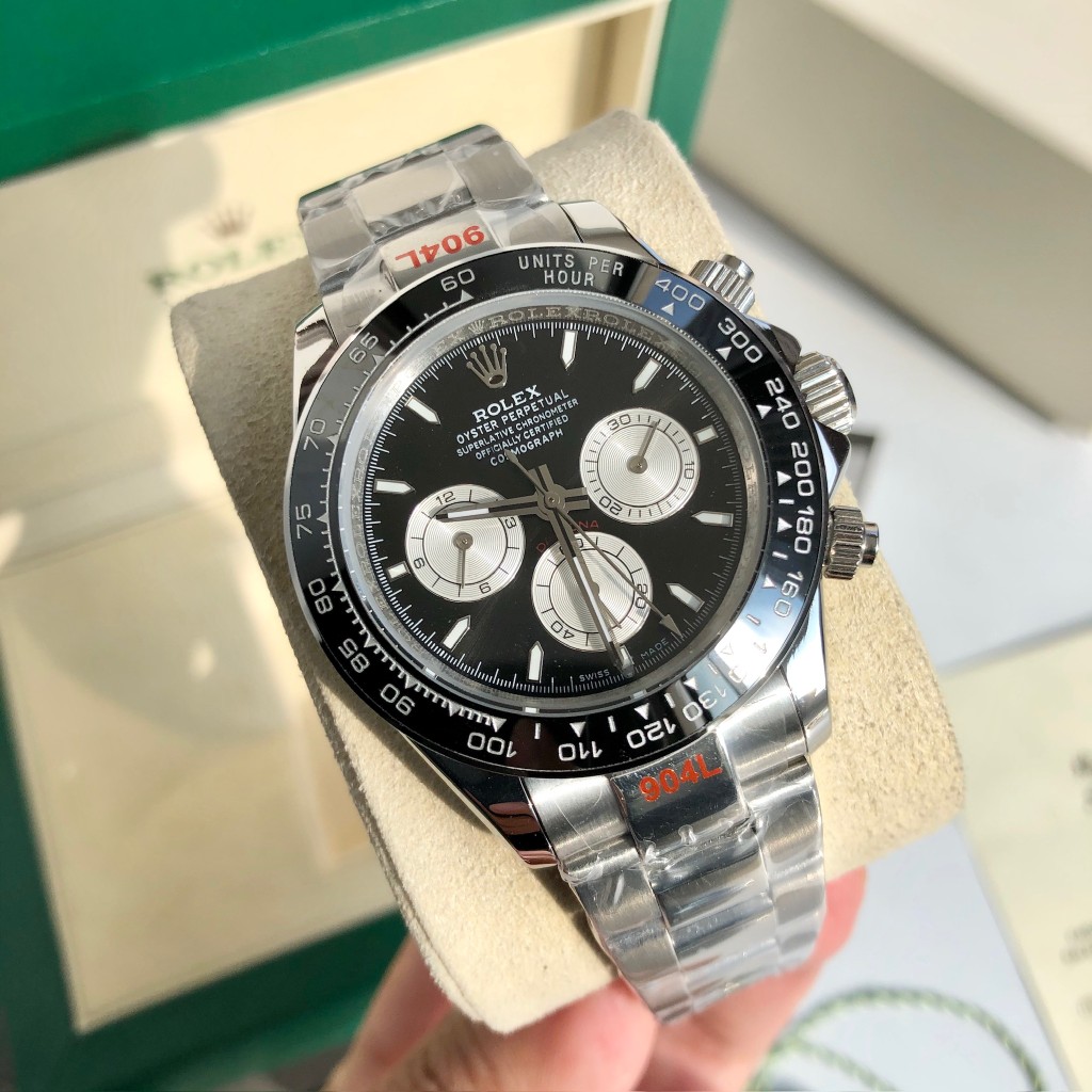 Rolex Daytona Chronograph Luxury Watch, 40mm Stainless Steel Case, Caliber 4130 Movement, Stainless Steel Oyster Bracelet