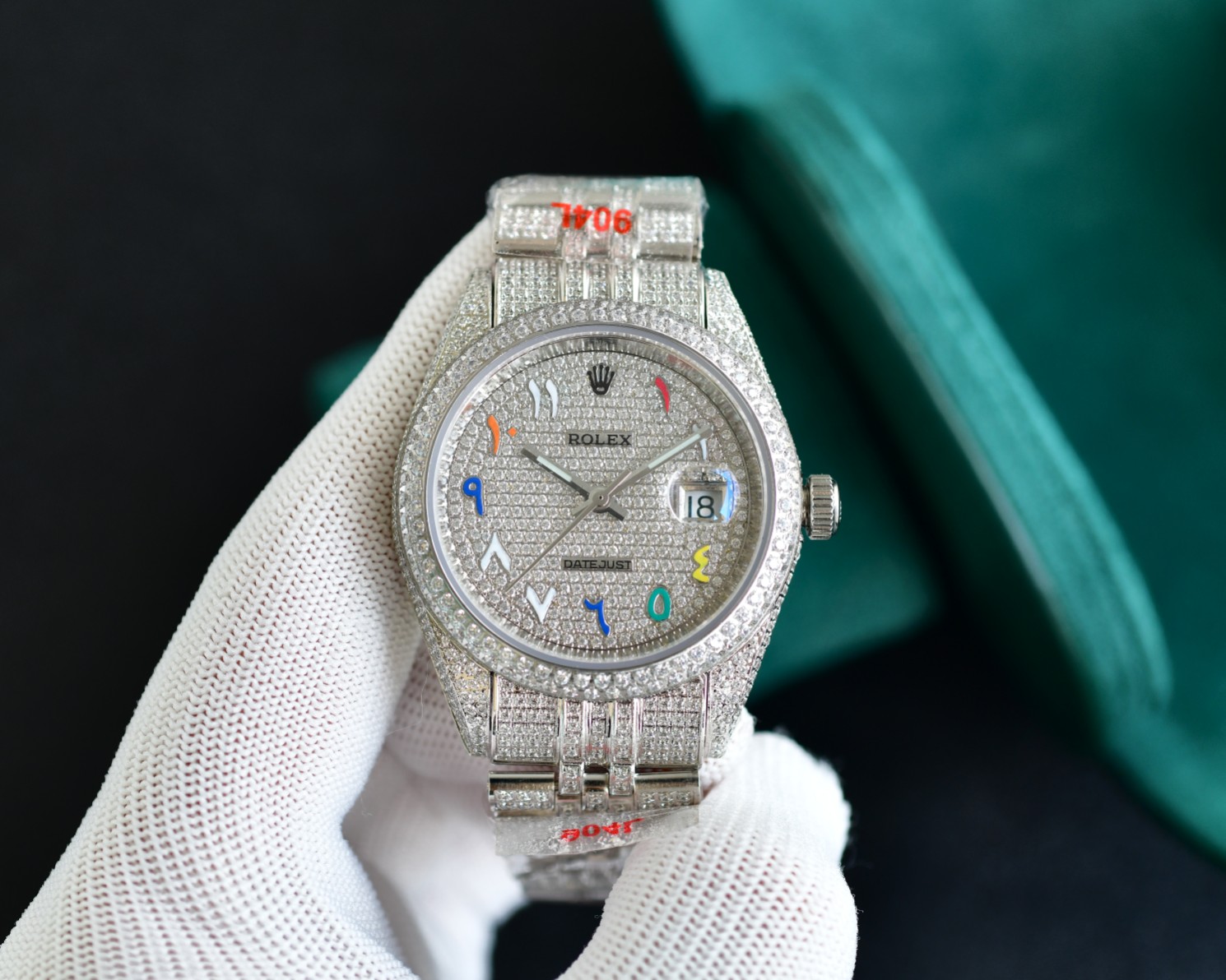 Rolex Datejust Luxury Watch, 41mm Stainless Steel Case with Diamond Bezel, Calibre 3235 Movement, Diamond - Set Jubilee Bracelet with Colorful Numerals