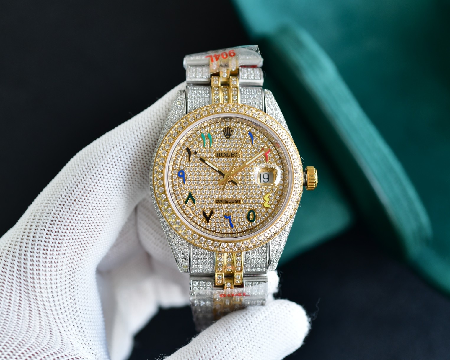 Rolex Datejust Luxury Watch, 41mm 18K Gold & Stainless Steel Case with Diamond Bezel, Calibre 3235 Movement, Two - Tone Diamond - Set Jubilee Bracelet