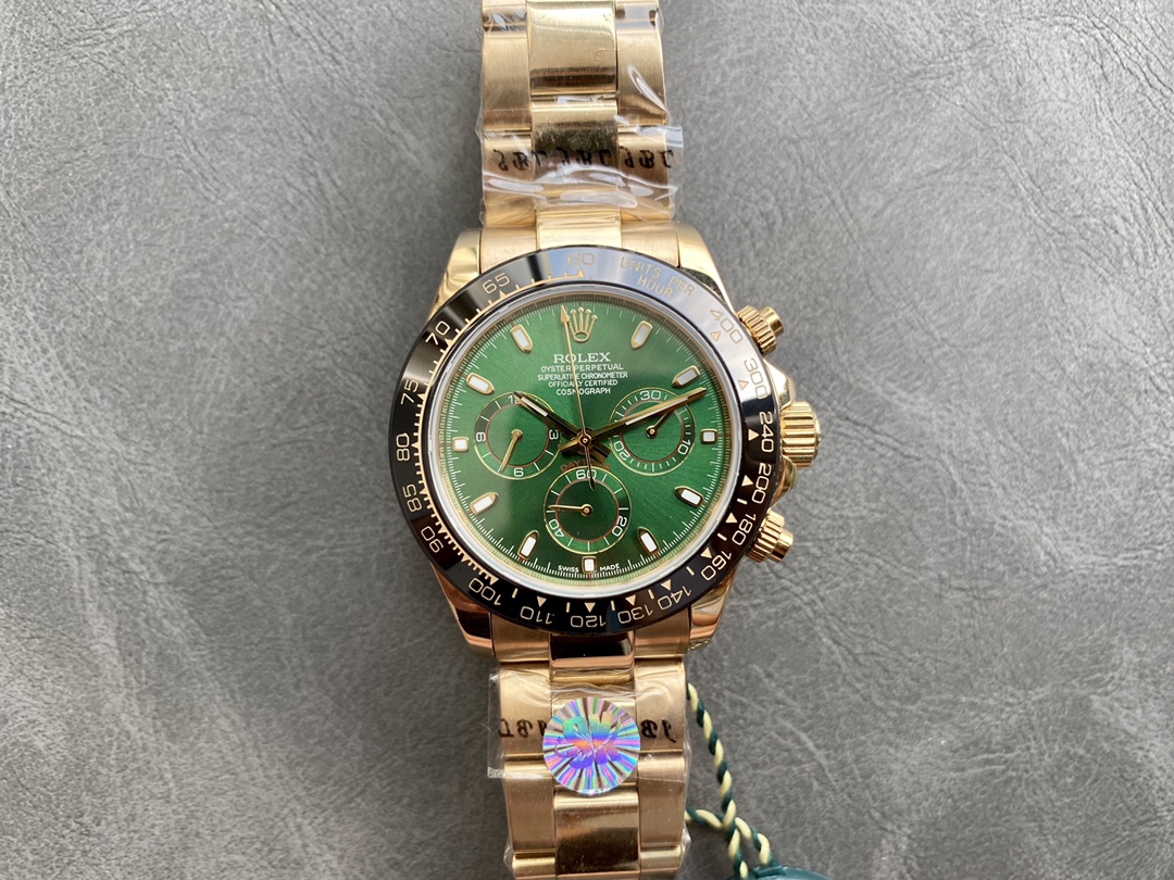 Rolex Cosmograph Daytona Luxury Watch, 40mm 18K Gold Case with Ceramic Bezel, Calibre 4130 Movement, 18K Gold Oyster Bracelet
