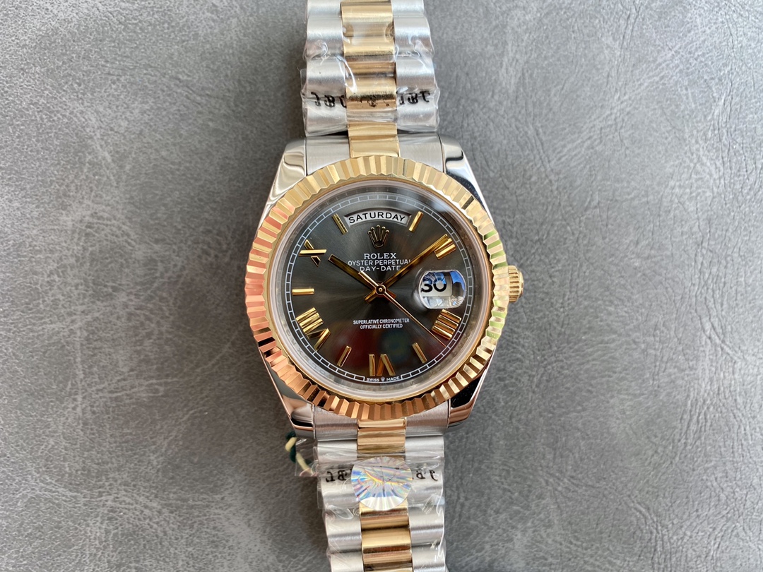 Rolex Day - Date Luxury Watch, 40mm Stainless Steel & 18K Gold Case, Calibre 3255 Movement, Two - Tone President Bracelet