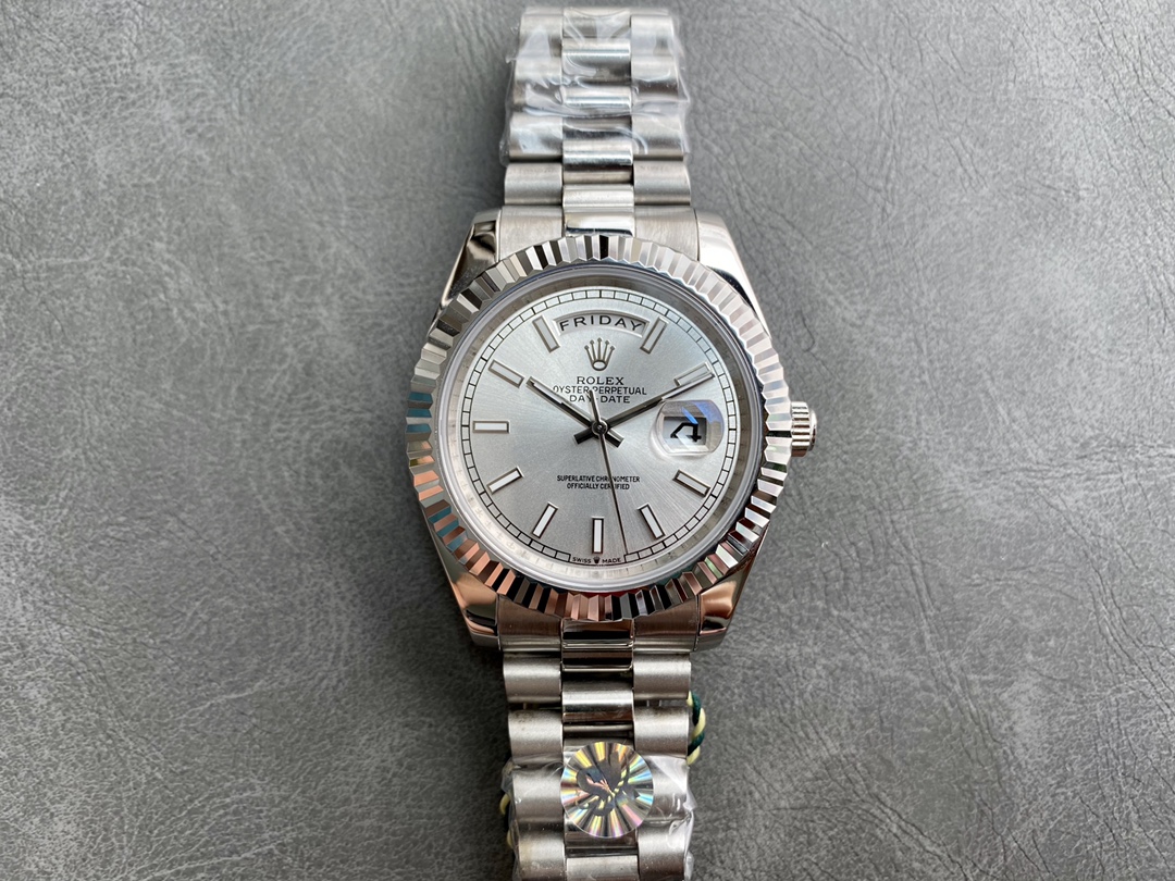 Rolex Day - Date Luxury Watch, 40mm Stainless Steel Case, Calibre 3255 Movement, Stainless Steel President Bracelet