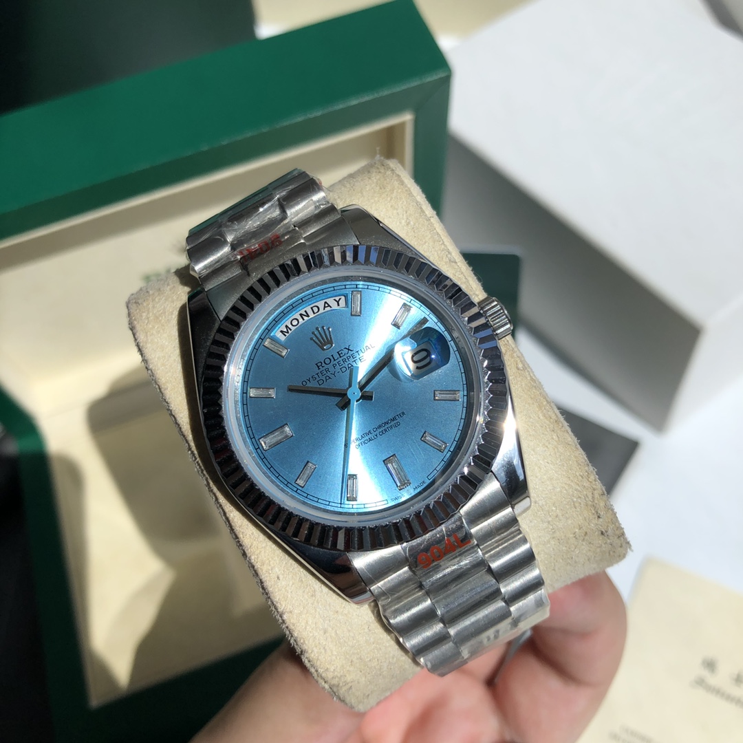 Rolex Oyster Perpetual Day - Date Luxury Watch, 41mm 904L Stainless Steel Case, Self - Winding Movement (Calibre 3255), 904L Stainless Steel President Bracelet