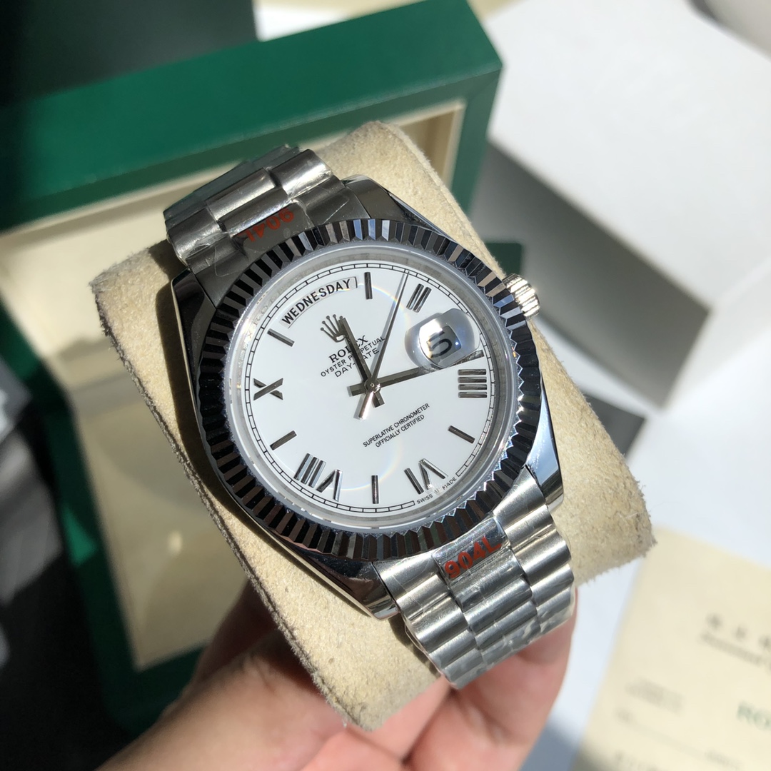 Rolex Oyster Perpetual Day - Date Luxury Watch, 41mm 904L Stainless Steel Case, Self - Winding Movement (Calibre 3255), 904L Stainless Steel President Bracelet