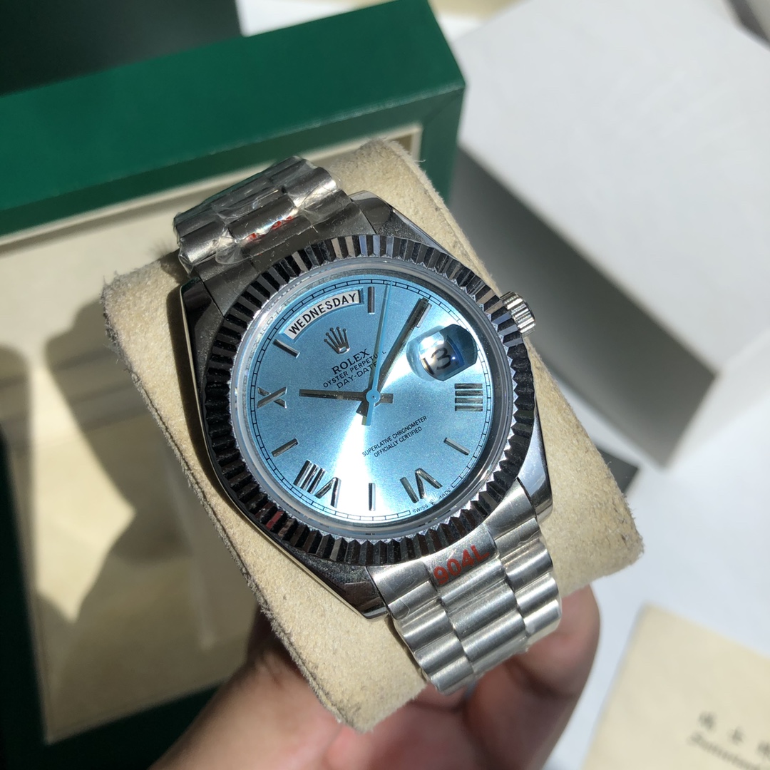 Rolex Oyster Perpetual Day - Date Luxury Watch, 41mm 904L Stainless Steel Case, Self - Winding Movement (Calibre 3255), 904L Stainless Steel President Bracelet