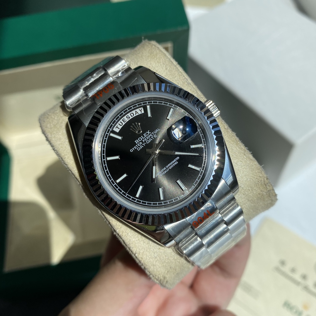 Rolex Oyster Perpetual Day - Date Luxury Watch, 41mm 904L Stainless Steel Case, Self - Winding Movement (Calibre 3255), 904L Stainless Steel President Bracelet