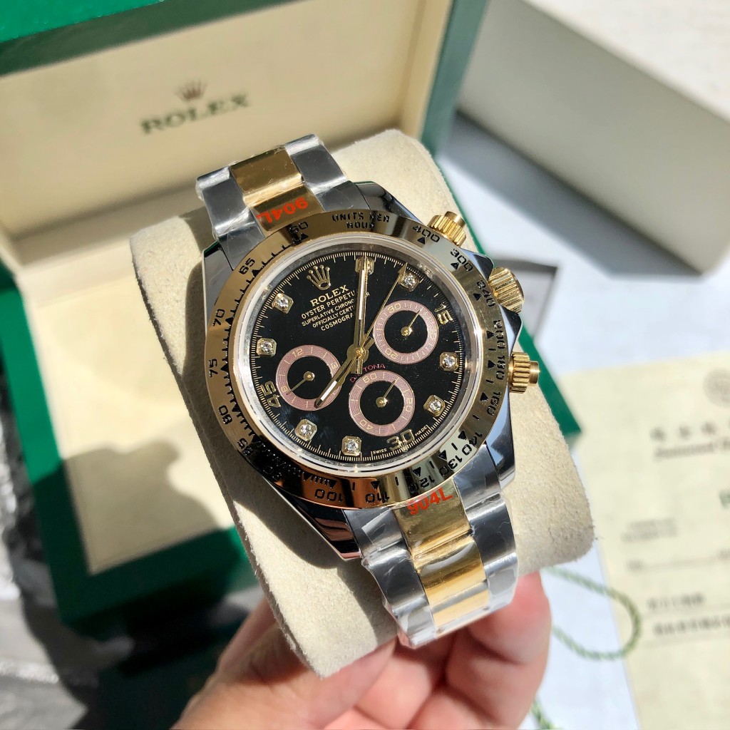 Rolex Daytona Chronograph Luxury Watch, 40mm Stainless Steel & 18K Yellow Gold Case, Caliber 4130 Movement, Stainless Steel & 18K Yellow Gold Oyster Bracelet
