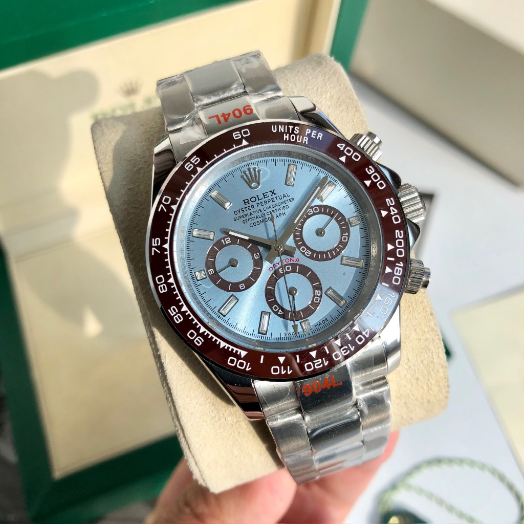 Rolex Daytona Chronograph Luxury Watch, 40mm 904L Stainless Steel Case, Caliber 4130 Movement, 904L Stainless Steel Oyster Bracelet
