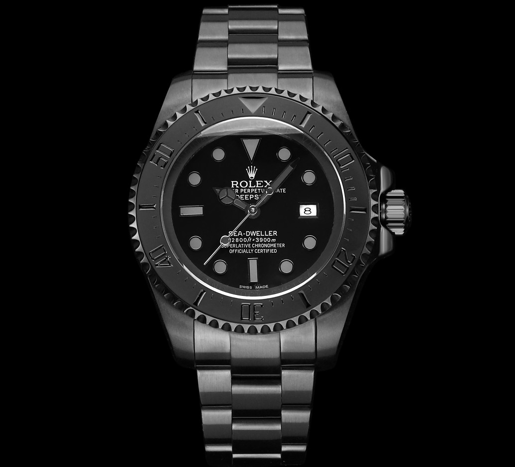 Rolex Blaken Sea - Dweller Luxury Dive Watch, 44mm Black - Coated Stainless Steel Case, Calibre 3235 Automatic Movement, Black - Coated Stainless Steel Strap