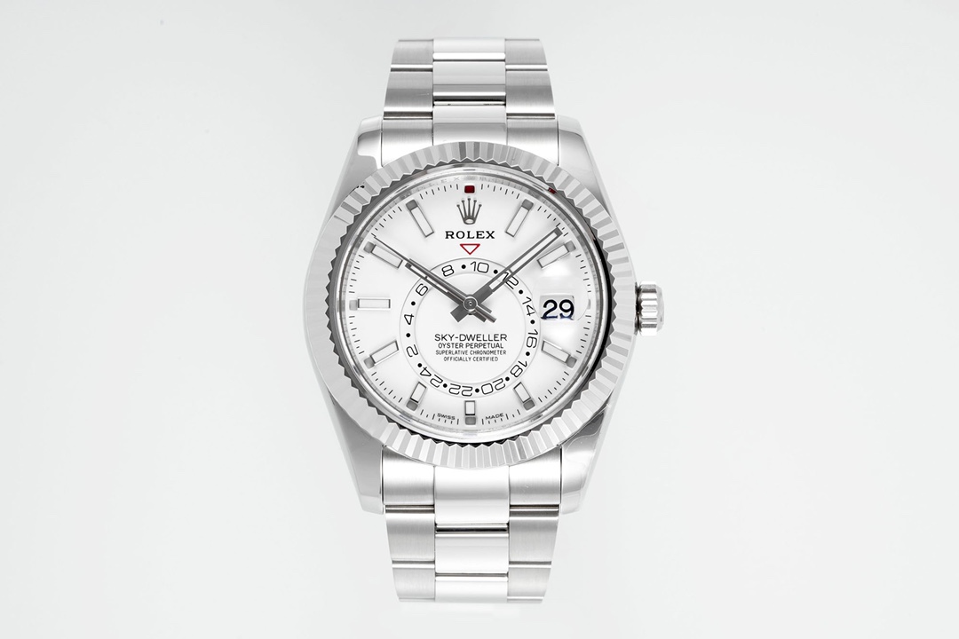 Rolex Sky - Dweller Luxury Watch, 42mm Oystersteel Case, Caliber 9001 Automatic Movement, Oystersteel Strap