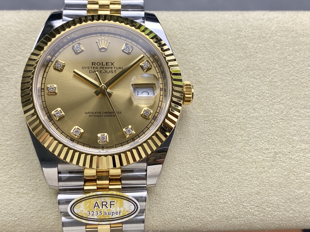 Rolex Oyster Perpetual Datejust 41mm Stainless Steel & 18K Yellow Gold Automatic Watch (Caliber 3235)