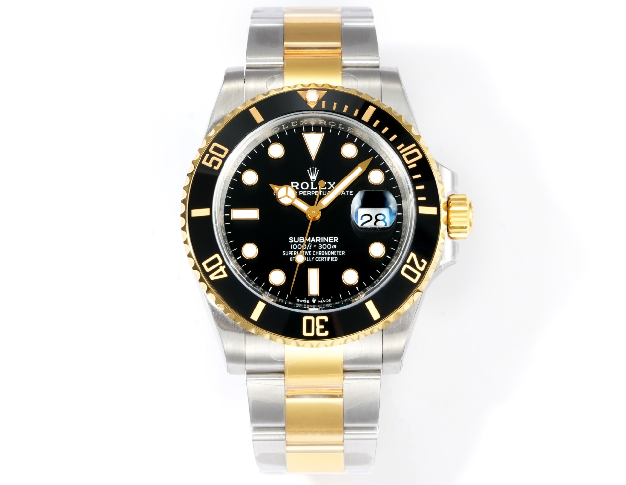 Rolex Submariner ~40mm Stainless Steel & 18K Gold Automatic Watch (Caliber 3235)
