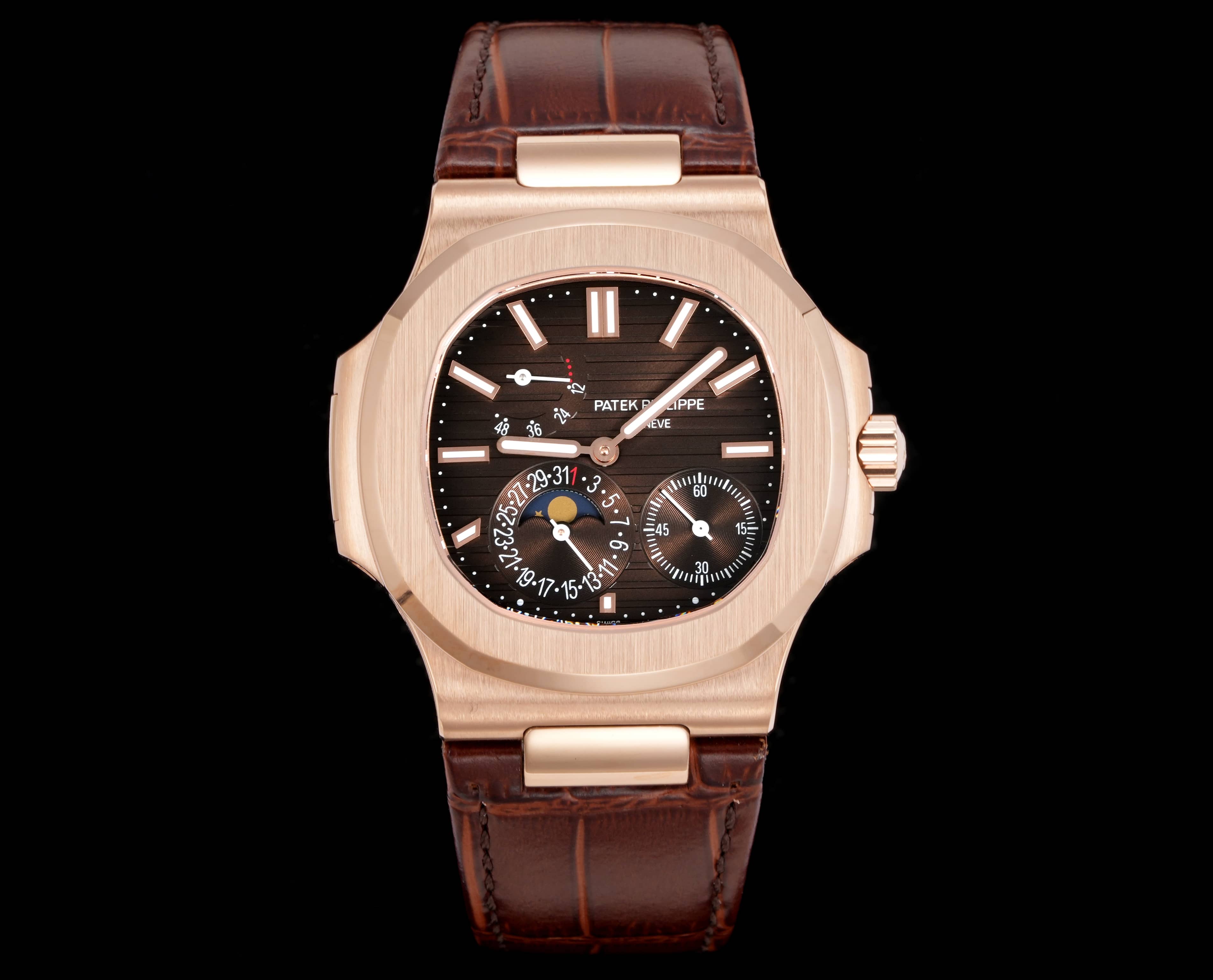 Patek Philippe Nautilus ~40mm 18K Rose Gold Automatic Perpetual Calendar Watch (Caliber 240)
