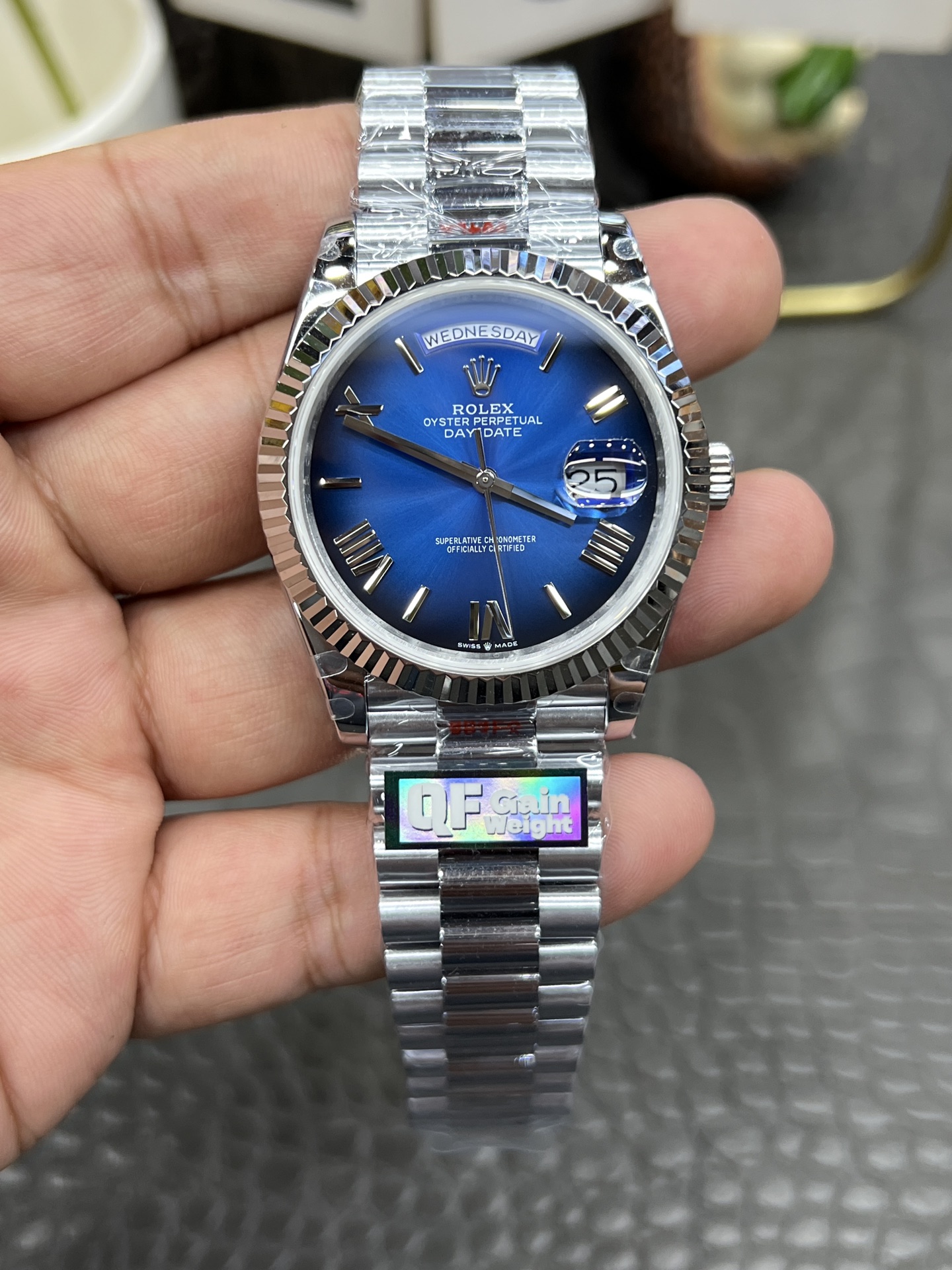 Rolex Day-Date ~40mm Stainless Steel Automatic Watch (Caliber 3255)