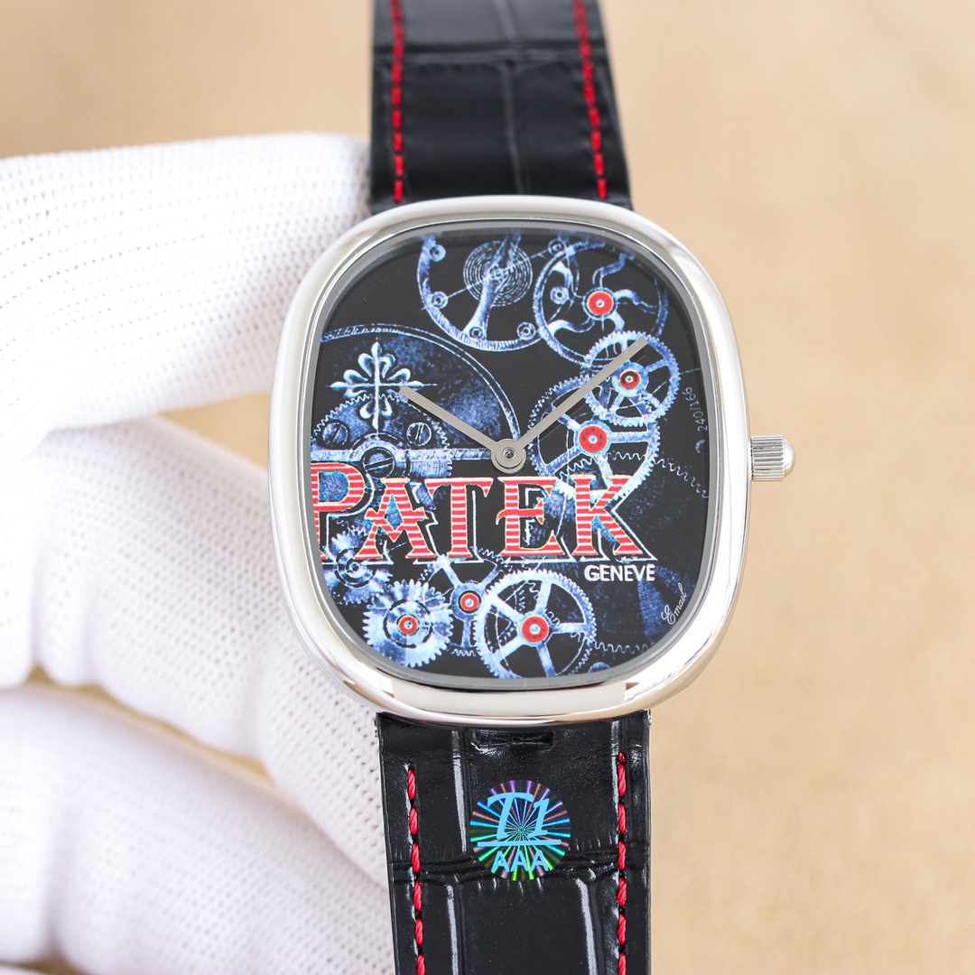 Patek Philippe Artistic Enamel ~34mm White Gold Manual Watch (Caliber 215)