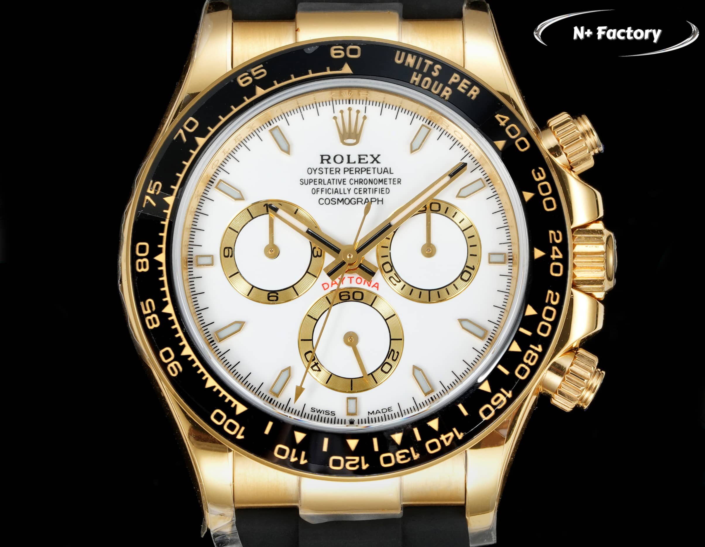 Rolex Cosmograph Daytona ~40mm 18K Yellow Gold Automatic Chronograph Watch (Caliber 4130)