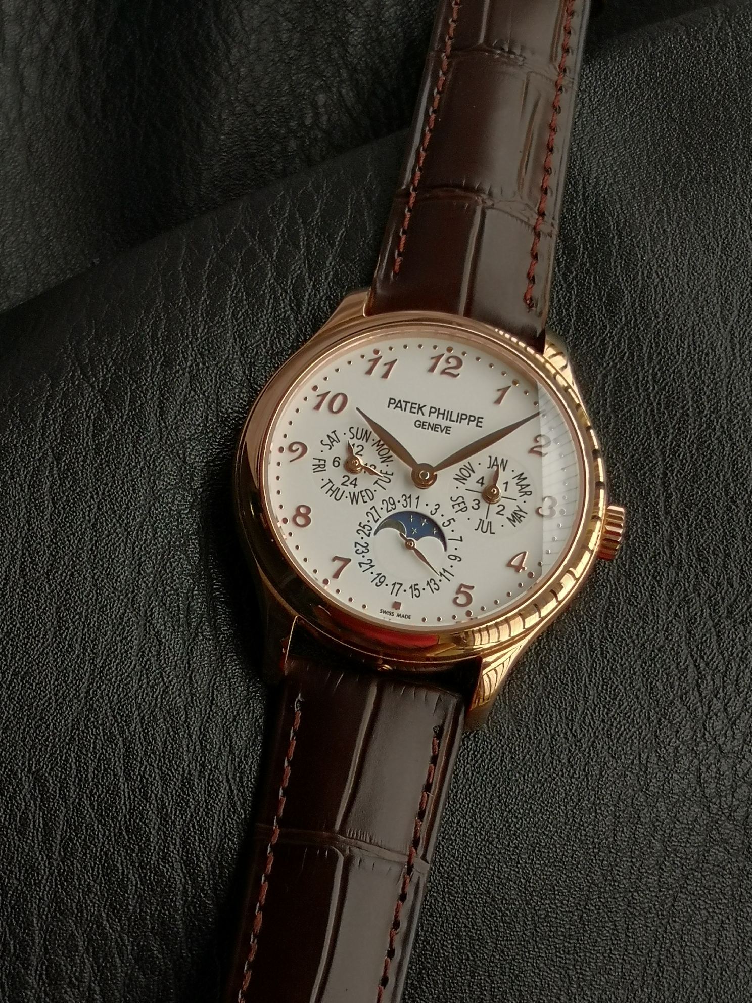 Patek Philippe Perpetual Calendar ~39mm 18K Rose Gold Automatic Watch (Caliber 324 S QR)