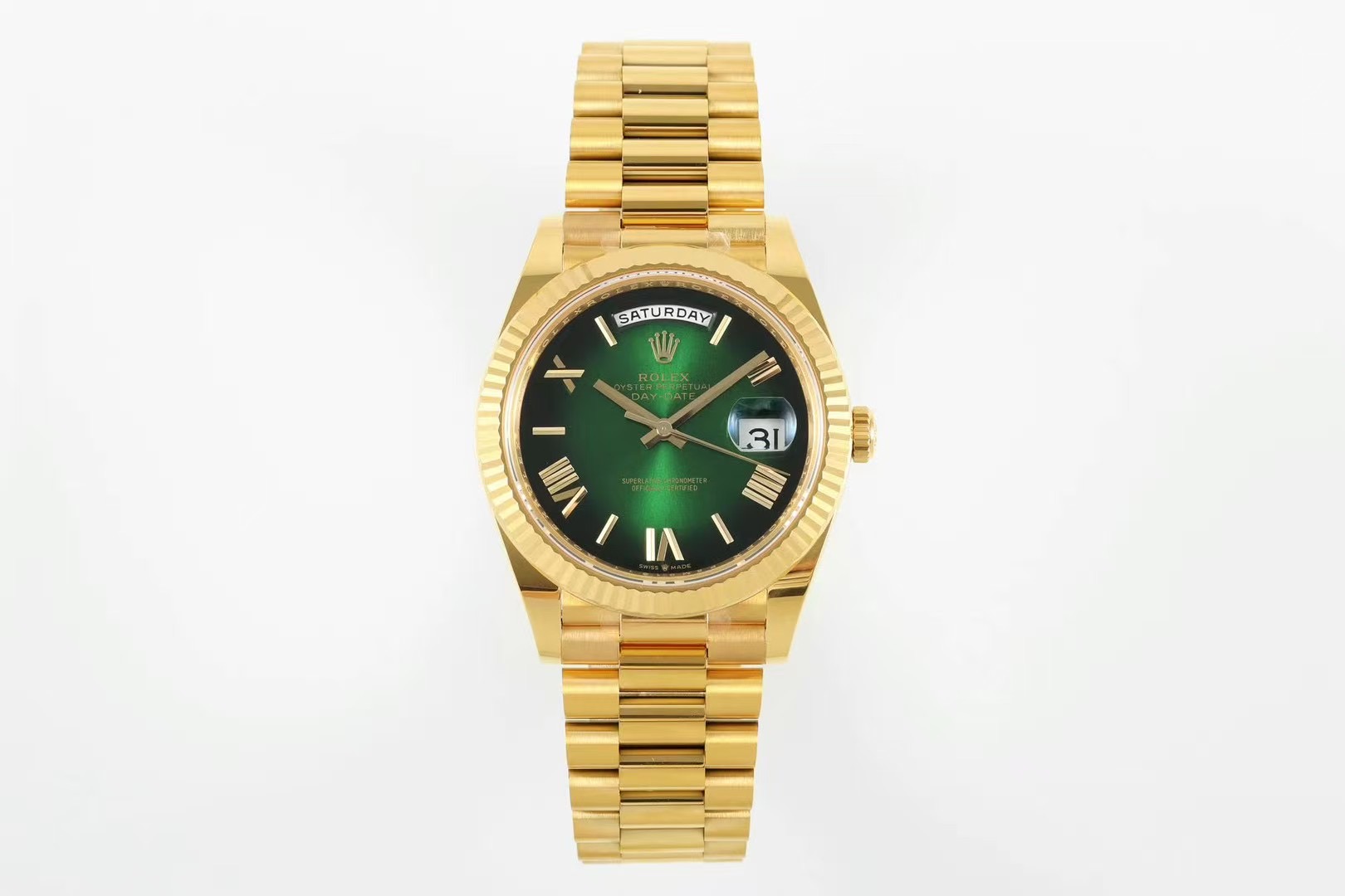 Rolex Day-Date 36mm 18K Yellow Gold Automatic Watch (Caliber 3255)