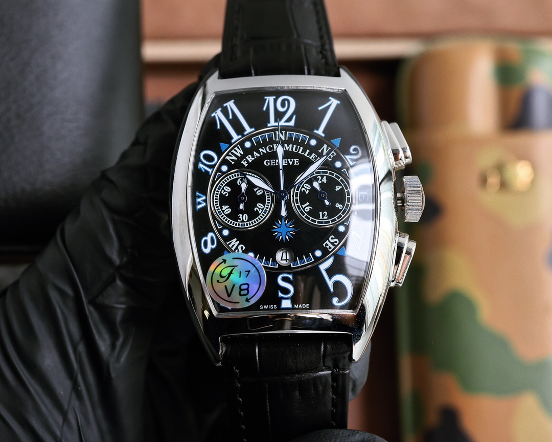 Franck Muller Cintrée Curvex Chronograph ~45mm Stainless Steel Automatic Watch (Caliber FM 7000)