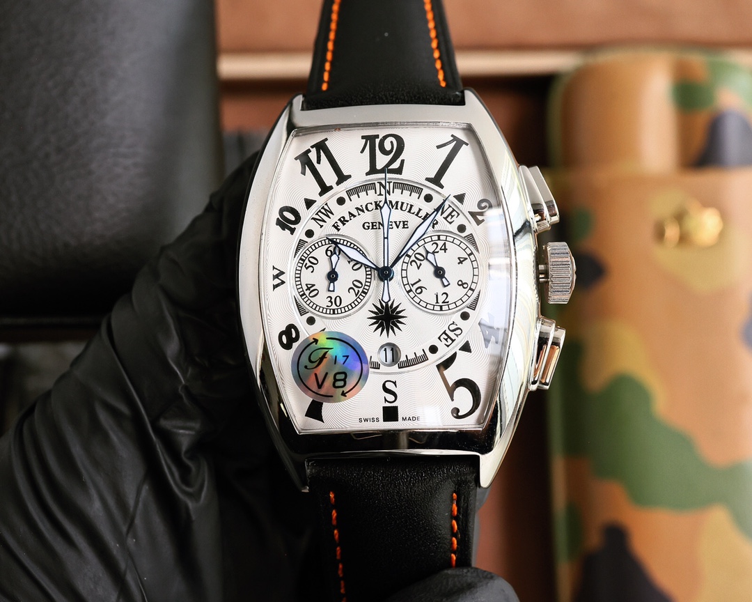 Franck Muller Cintrée Curvex Chronograph ~45mm Stainless Steel Automatic Watch (Caliber FM 7000)