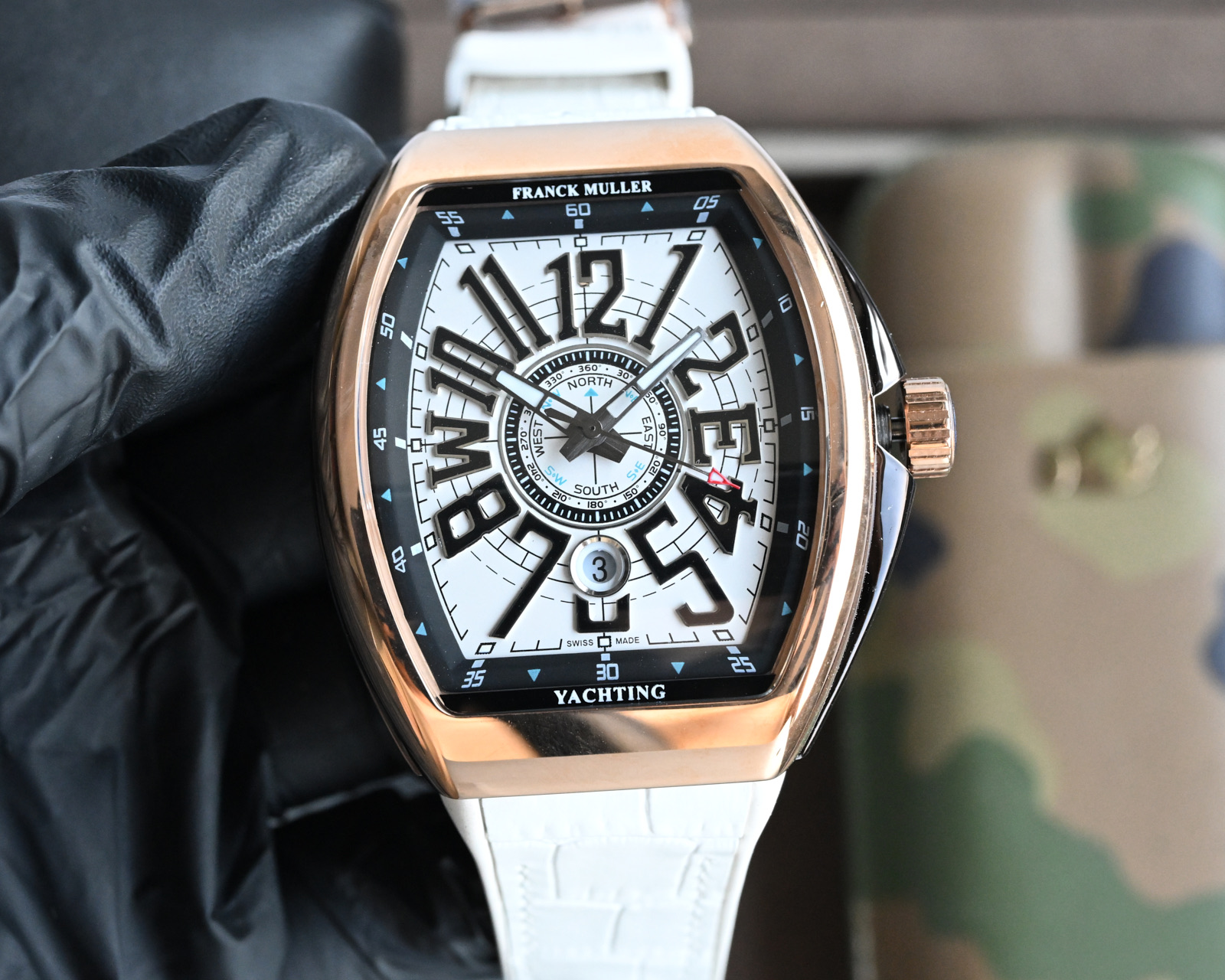 Franck Muller Vanguard Yachting ~45mm 18K Rose Gold Automatic Watch (Caliber FM 8000)