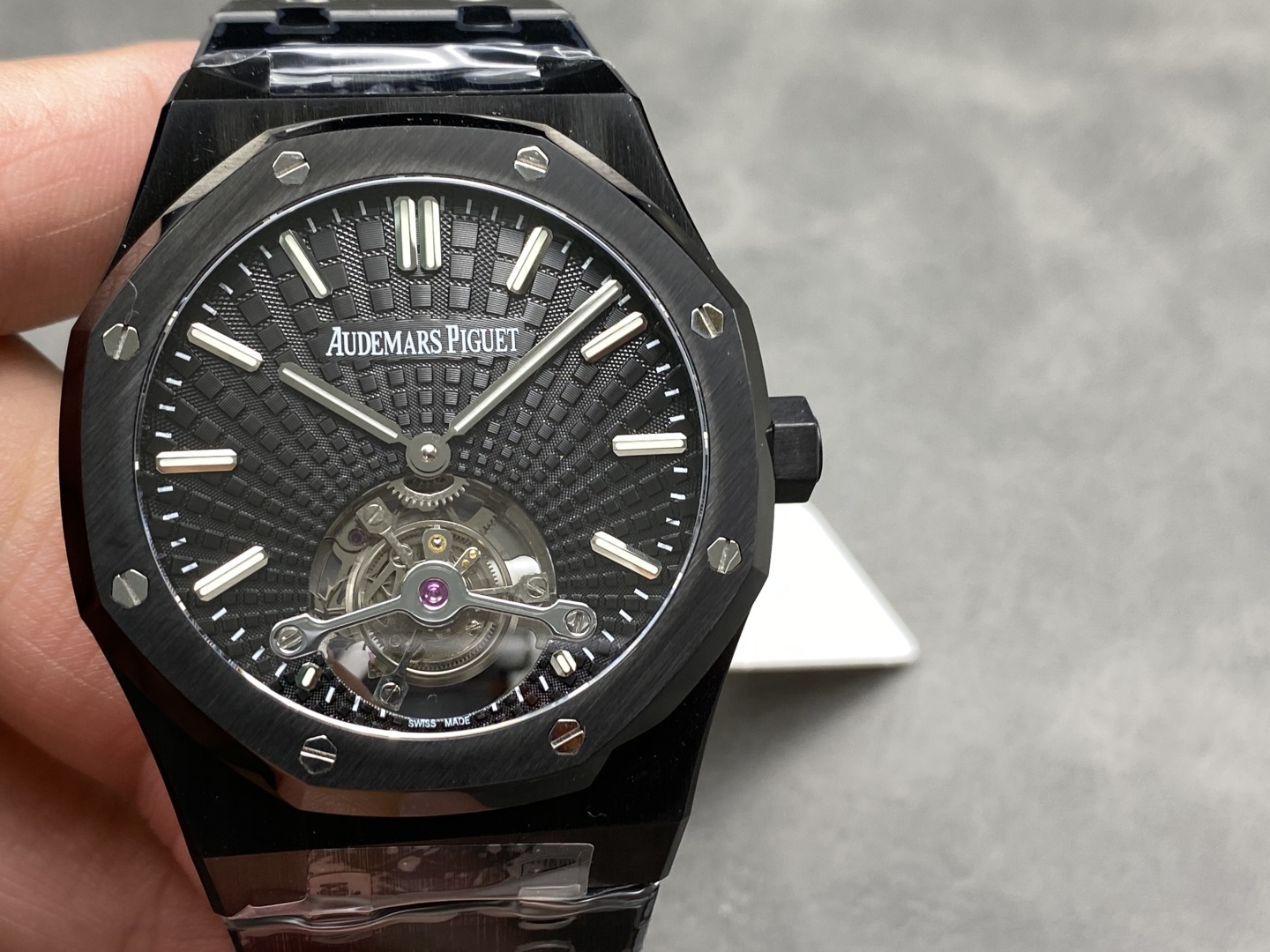 Audemars Piguet Royal Oak Tourbillon ~41mm Black Ceramic Automatic Watch (Caliber 2950)