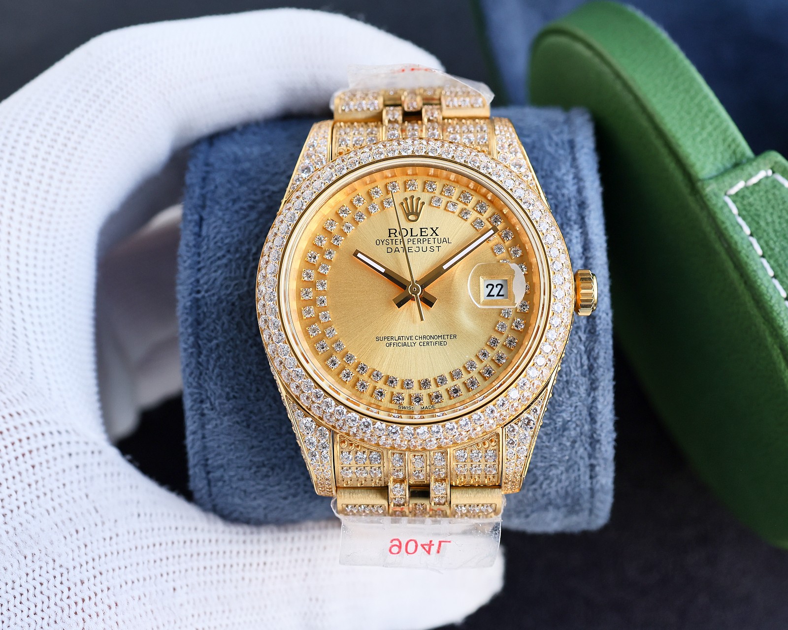 Rolex Datejust 41mm Yellow Gold Diamond Automatic Watch