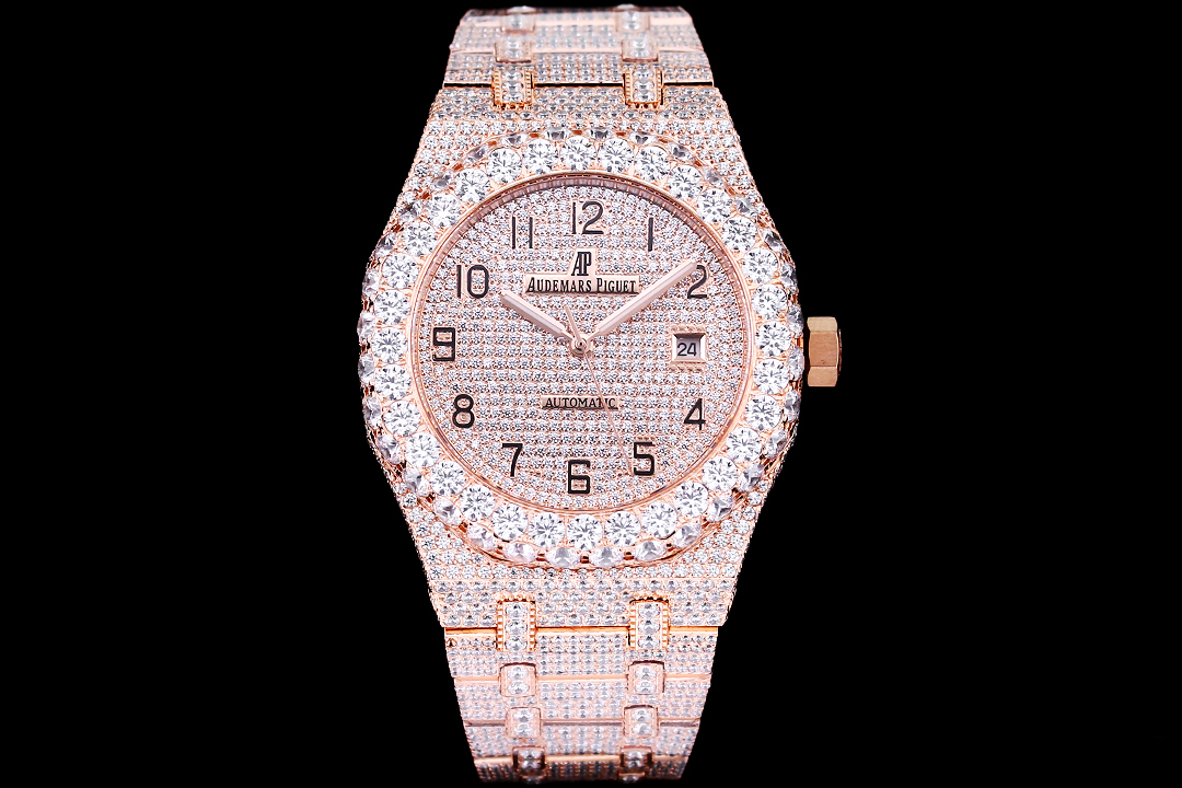 Audemars Piguet Royal Oak 41mm Rose Gold Diamond Automatic Watch