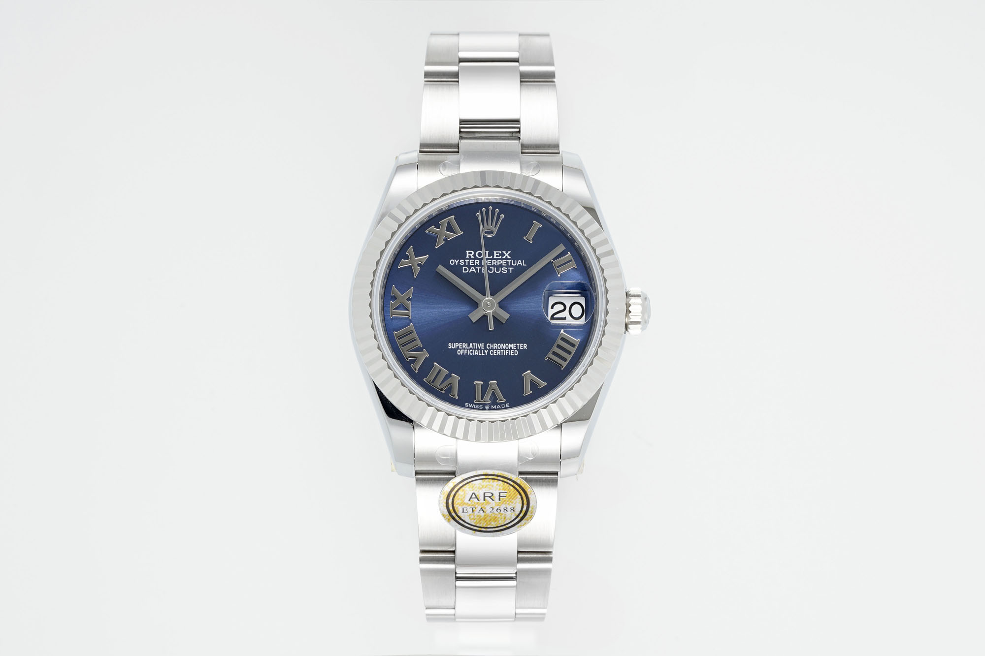 Rolex Datejust Blue Roman Dial Stainless Steel Watch, 31mm, ETA 2688 Movement