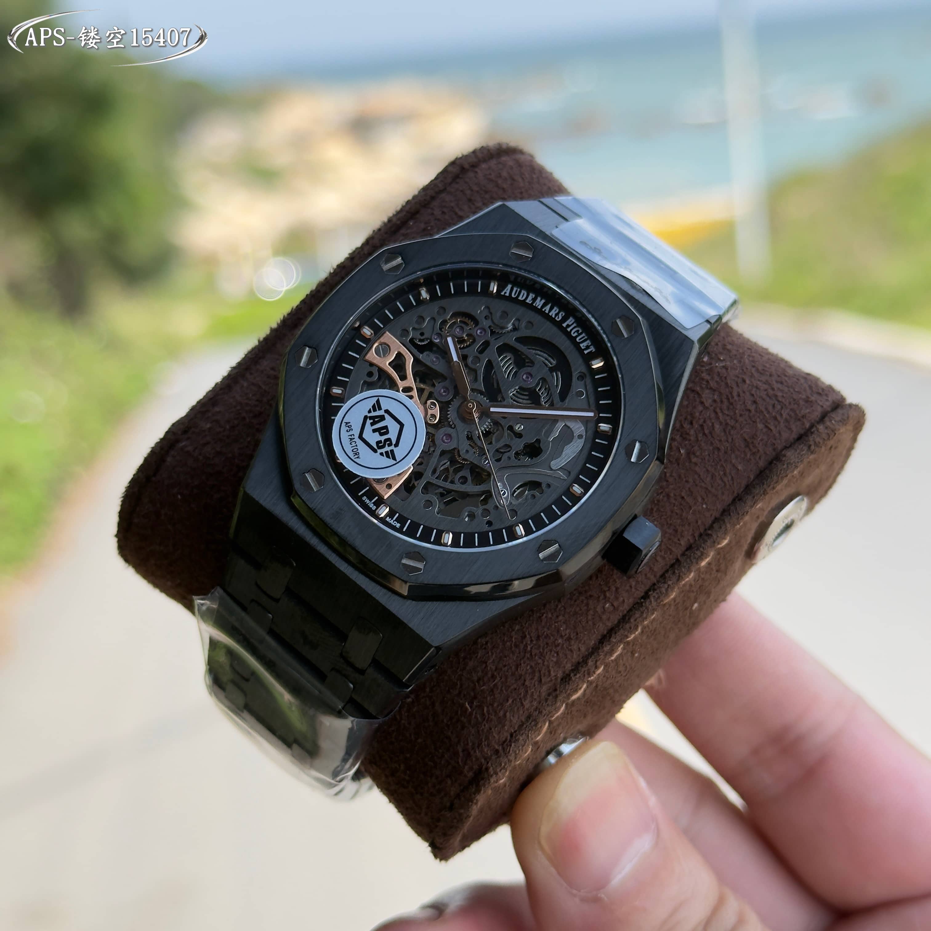 Audemars Piguet Royal Oak Skeleton Dial Black Ceramic Watch, 41mm, Automatic Movement