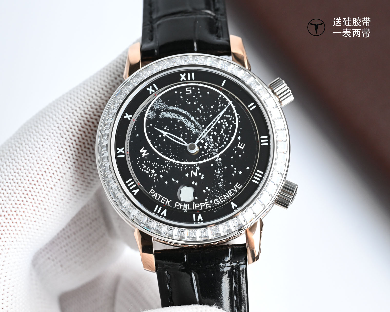 Patek Philippe Celestial Diamond - Set Bezel Starry Sky Dial Watch, 42mm, Calibre 240 LU CL C Movement