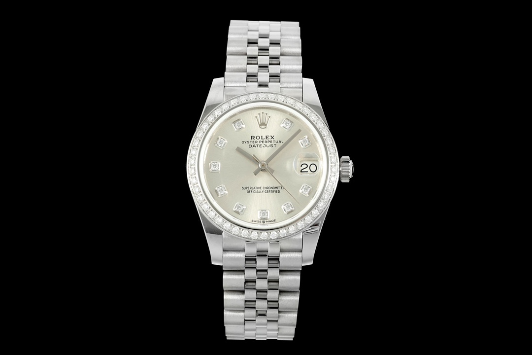 Rolex Datejust Diamond - Set Silver Dial Stainless Steel Watch, 31mm, Automatic Movement