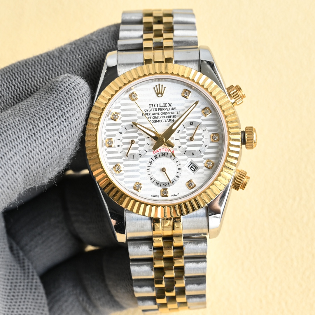 Rolex Cosmograph Daytona Diamond - Set Green Dial Stainless Steel Watch, 40mm, Automatic Movement
