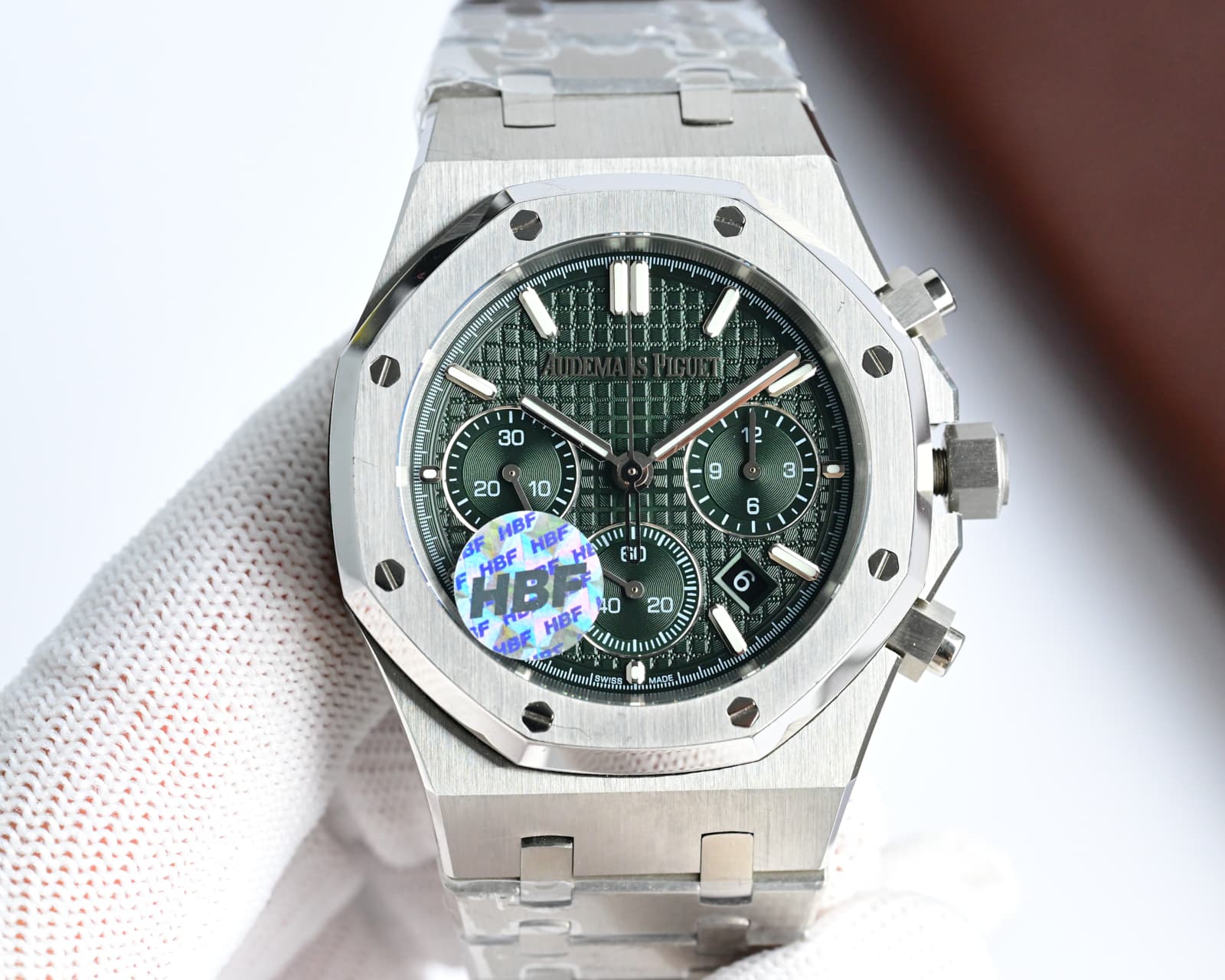 Audemars Piguet Royal Oak Chronograph Green Dial Stainless Steel Watch, 41mm, Automatic Movement