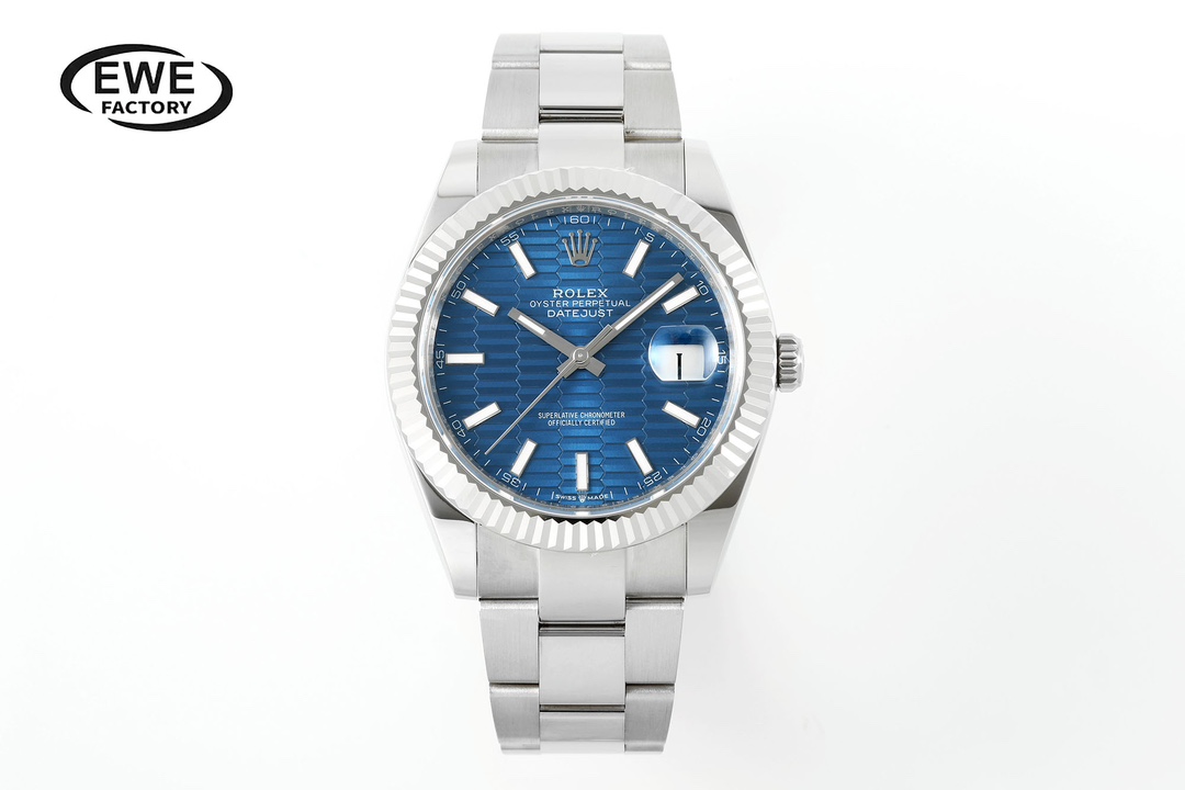 Rolex Datejust Blue Dial Stainless Steel Watch, 41mm, Automatic Movement
