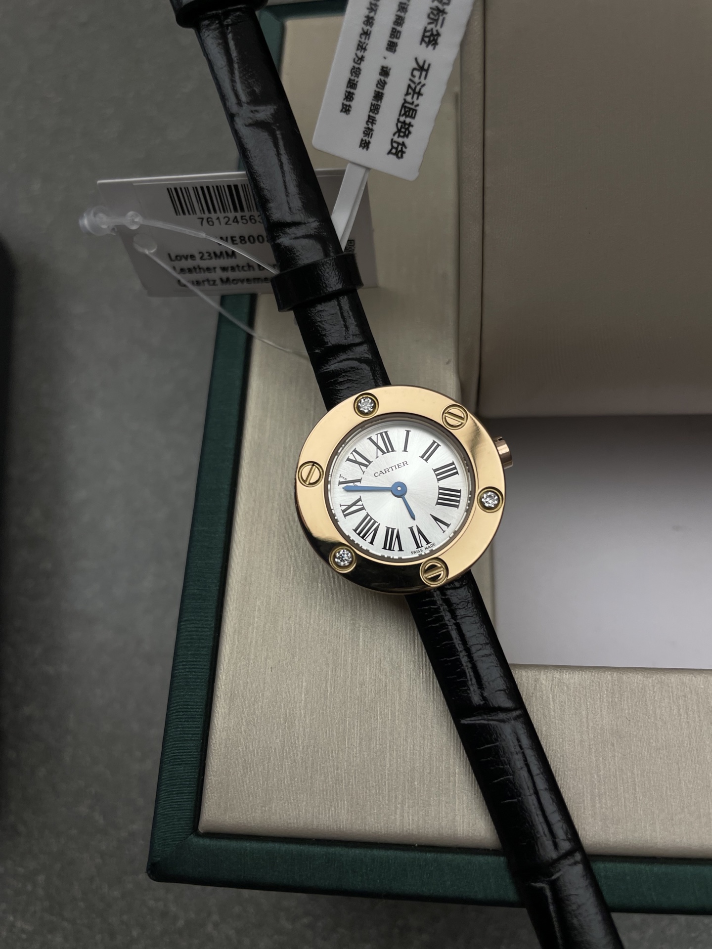 Cartier Love Series 23mm Diamond - Set Gold Watch, Quartz Movement