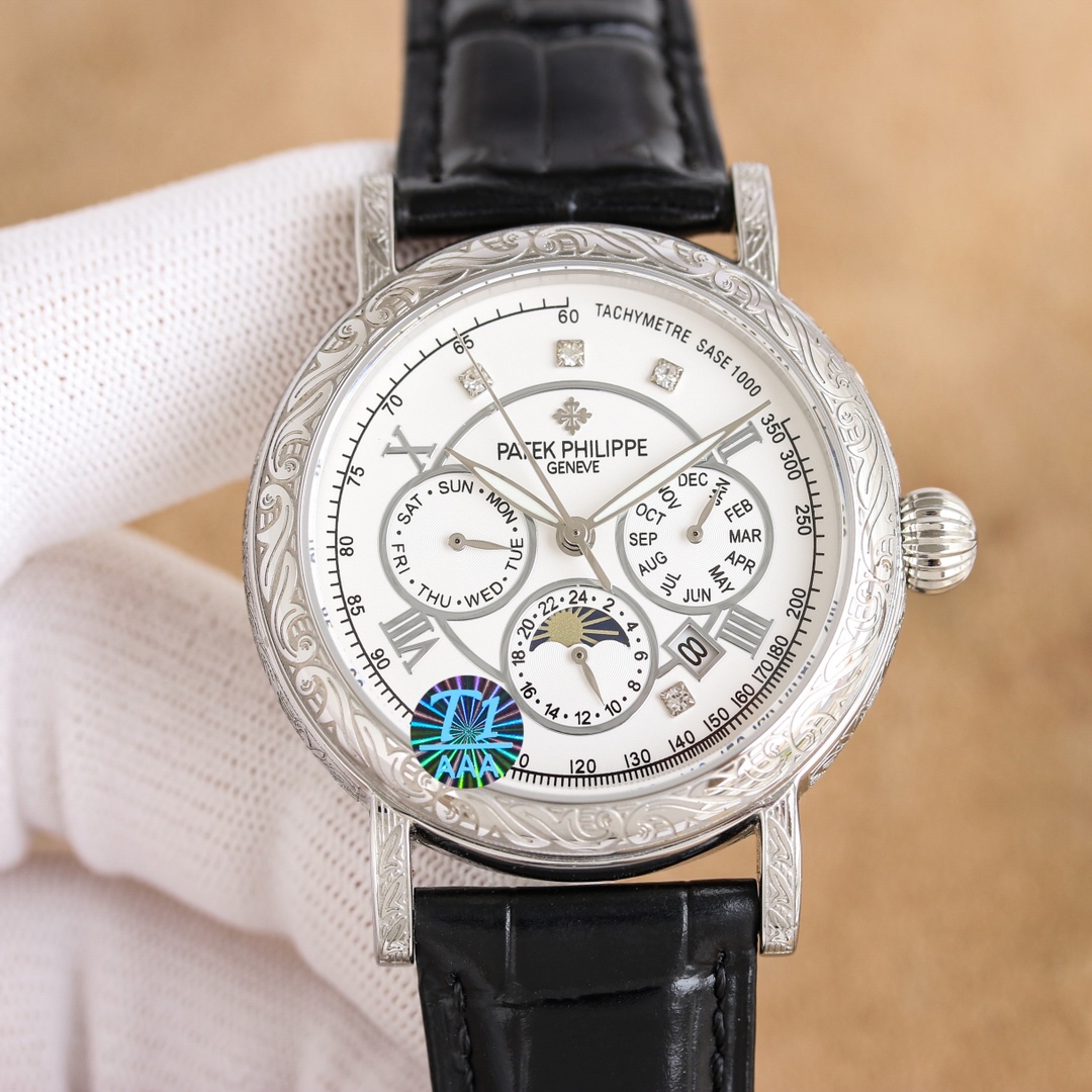 Patek Philippe Grand Complications Diamond - Bezel Gold Watch, 40mm, Automatic Movement
