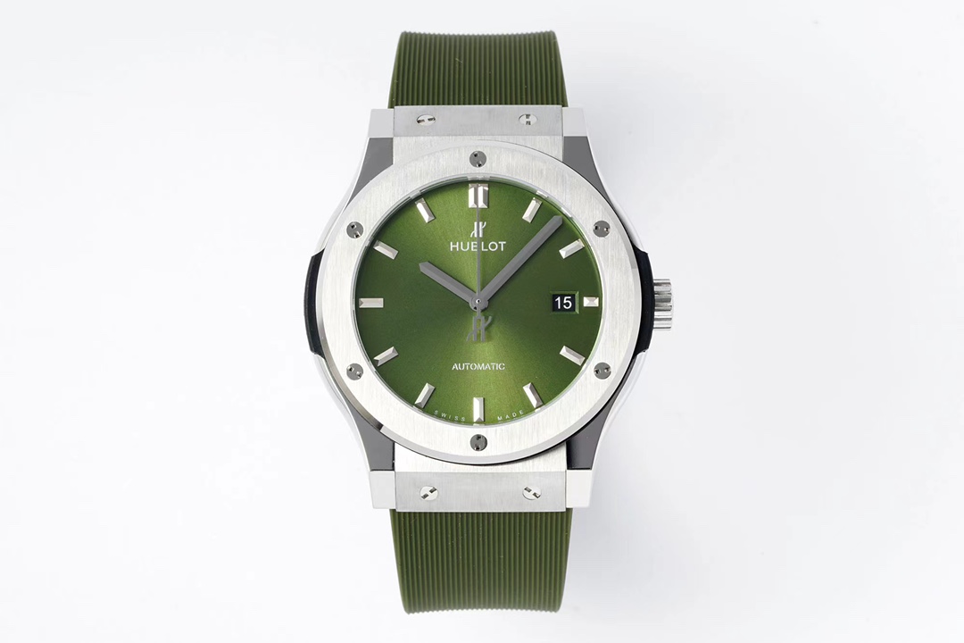 Hublot Classic Fusion Olive Green Dial Titanium Watch, 42mm, Automatic Movement