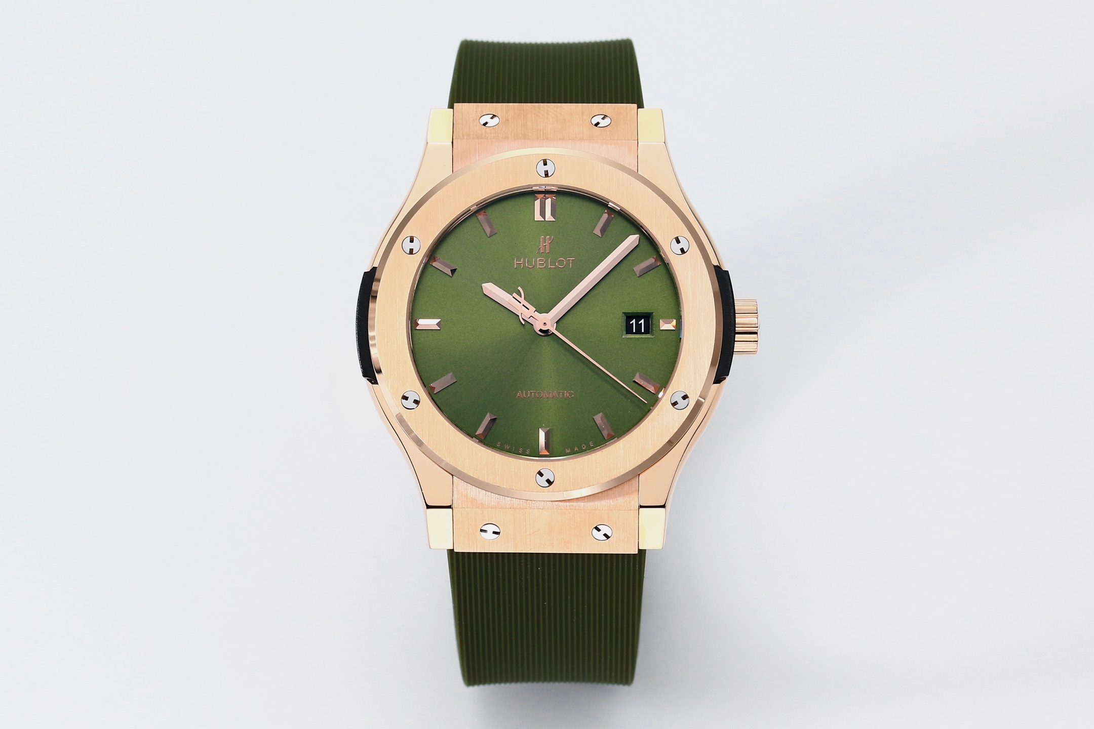 Hublot Classic Fusion Green Dial 18K Rose Gold Watch, 42mm, Automatic Movement