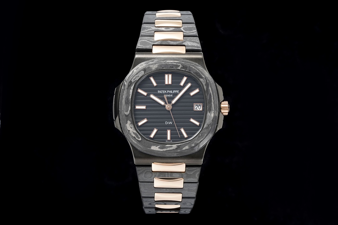Patek Philippe Nautilus 40mm Carbon & Rose Gold Watch, Calibre 324 SC