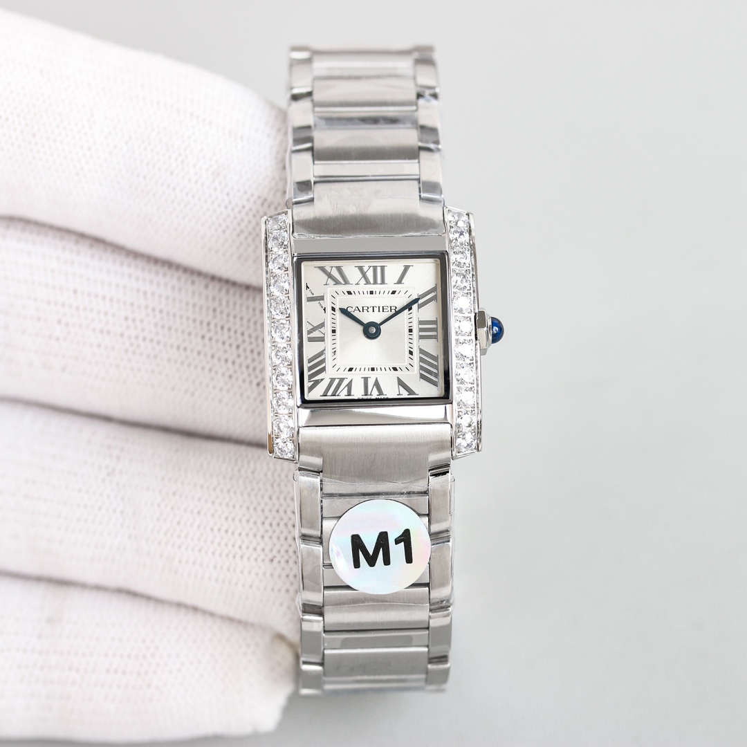 Cartier Tank Solo Diamond - Set 24×31mm Watch, Calibre 057