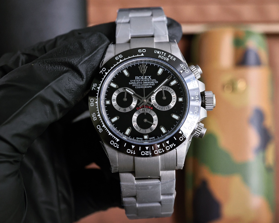 Rolex Cosmograph Daytona 40mm Watch, Calibre 4130 (Customized by Blaken