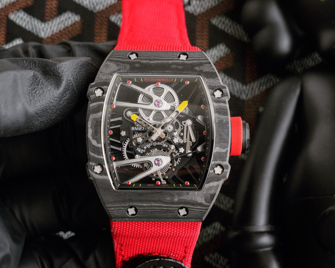 Richard Mille RM 27-02 Tourbillon Watch (White Ceramic Case, White Nylon Strap)