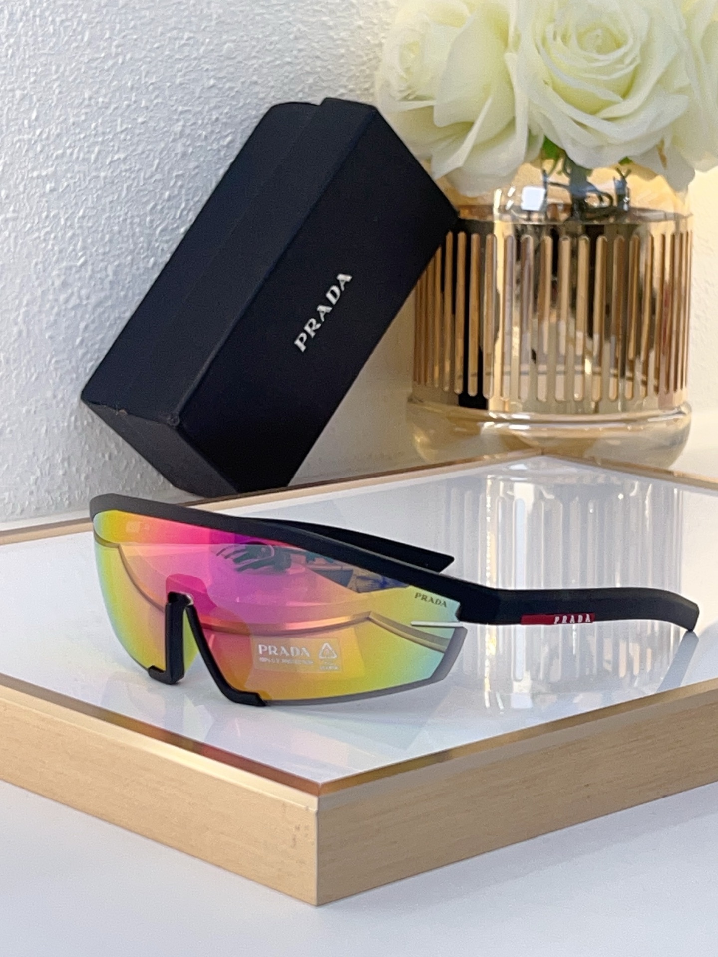 Prada Matte Black Shield - Style Sport Sunglasses (Model: PR14381S)