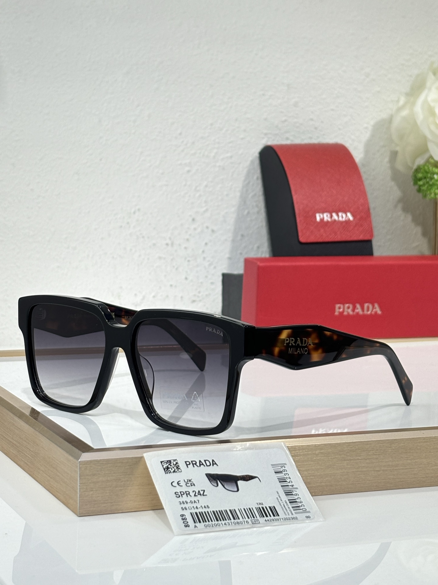 Prada Two - Tone Square Sunglasses (Model: SPR 24Z)