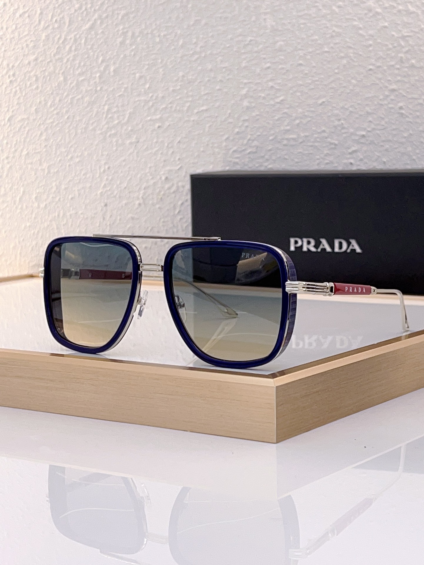 Prada Blue - Acetate Square Aviator Sunglasses (Model: PR1111S)