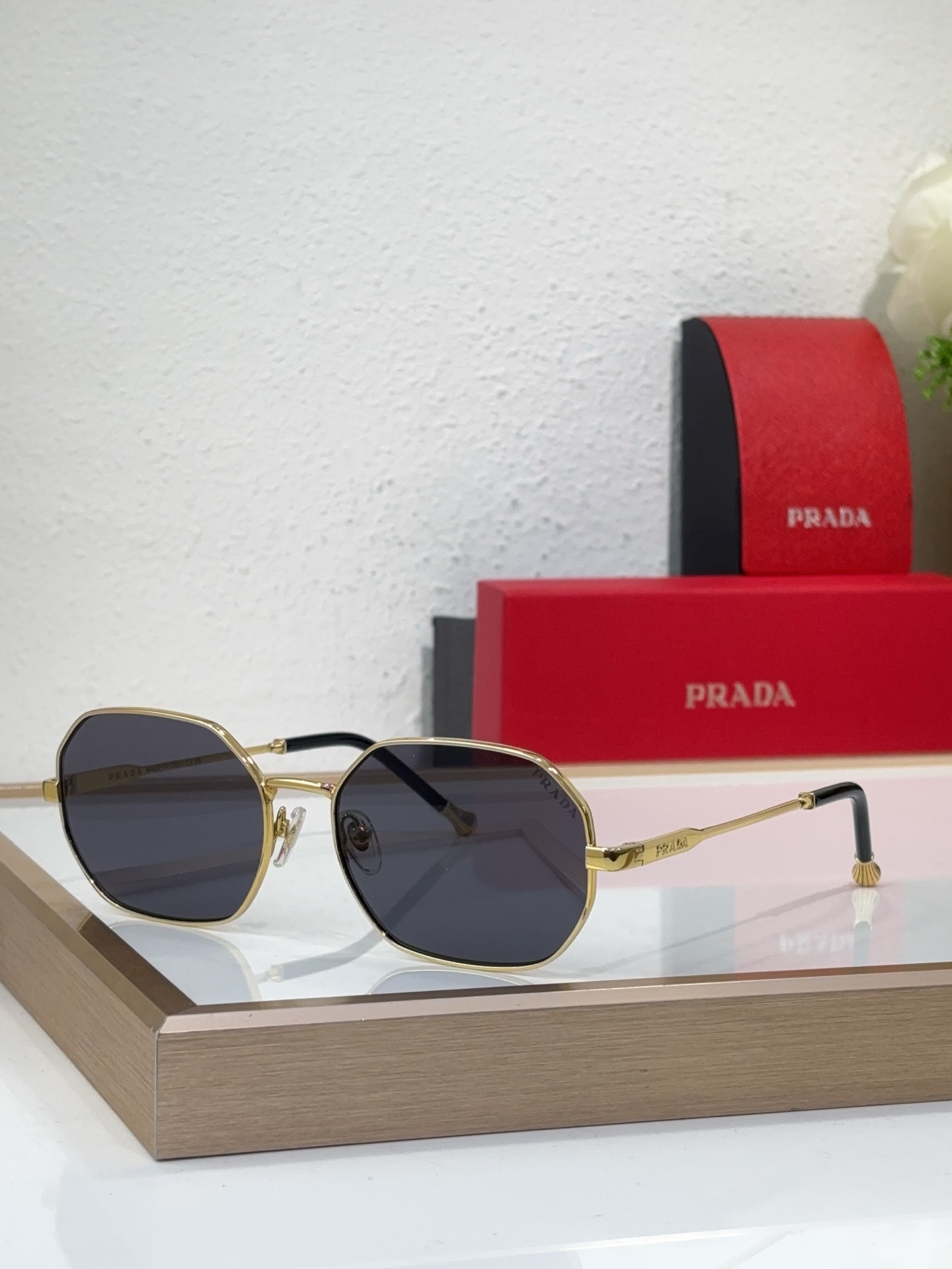 Prada Gold - Metal Octagonal Sunglasses (Model: PR1234S)